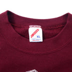 JERZEES Made in USA 90's Print Sweatshirt XL Bordeaux Cotton Brushed Back A Moment In Time