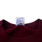 JERZEES Made in USA 90's Print Sweatshirt XL Bordeaux Cotton Brushed Back A Moment In Time