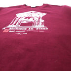 JERZEES Made in USA 90's Print Sweatshirt XL Bordeaux Cotton Brushed Back A Moment In Time