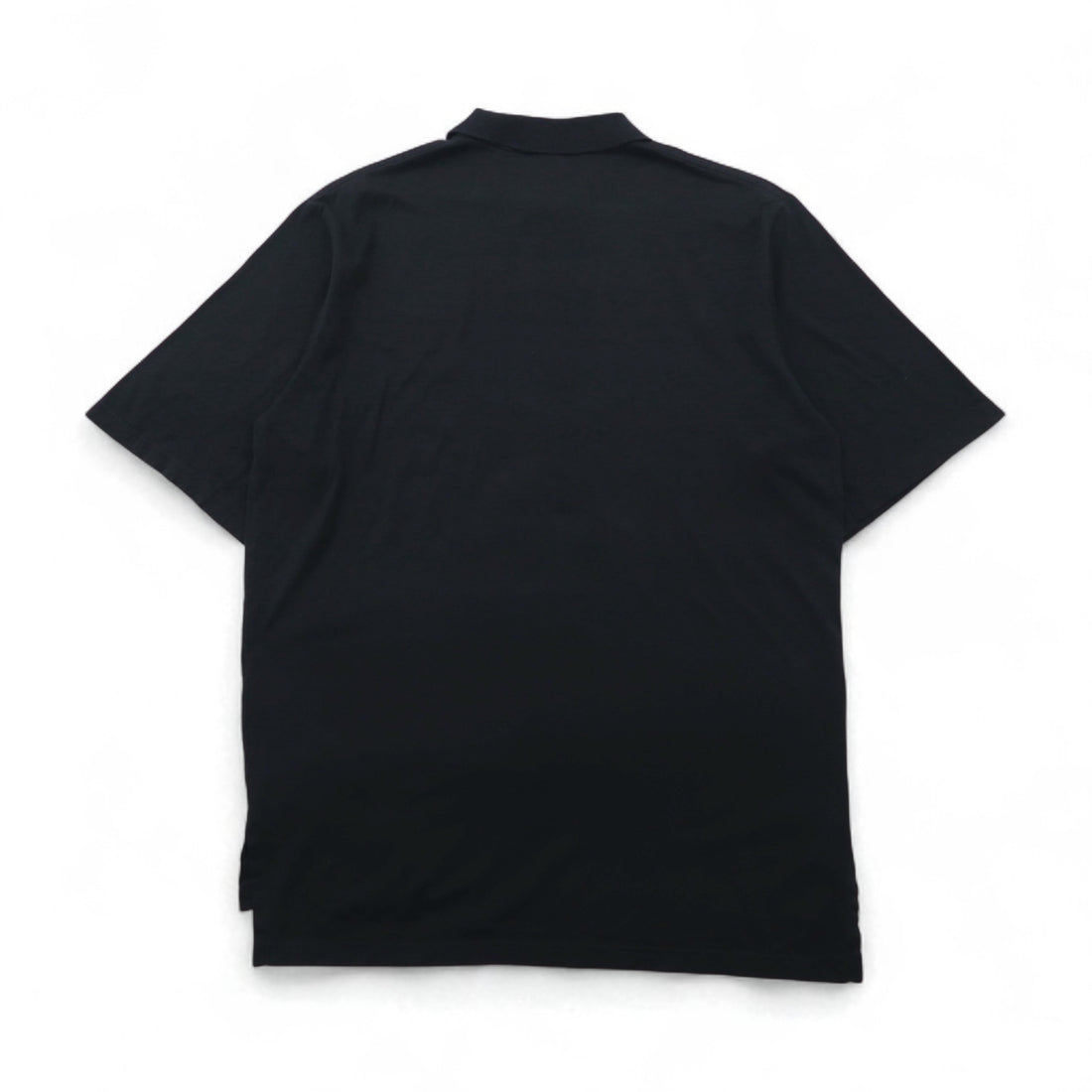 POLO GOLF RALPH LAUREN 90s Polo Shirt, Size M, Black Cotton, One-Point Logo, Made in Mexico
