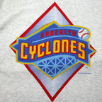 BROOKLYN CYCLONES 90s Baseball Print T-Shirt 3XL Grey FRUIT OF THE LOOM Big Size Made in El Salvador