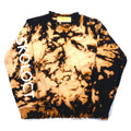 SKOLOCT TSUYOSHI NAKANO Fringe Tie-dye Bleached Sweatshirt M Black Orange