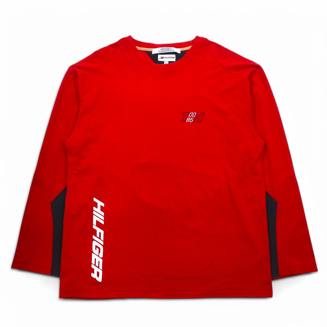 HILFIGER ATHLETICS (TOMMY HILFIGER) Long Sleeve T-Shirt, Long T, XXL, Red, Cotton