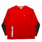 HILFIGER ATHLETICS (TOMMY HILFIGER) Long Sleeve T-Shirt, Long T, XXL, Red, Cotton