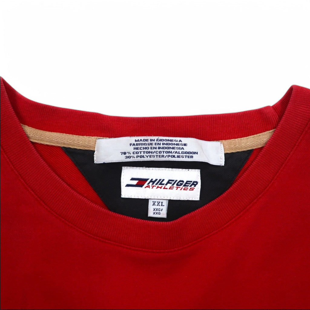 HILFIGER ATHLETICS (TOMMY HILFIGER) Long Sleeve T-Shirt, Long T, XXL, Red, Cotton