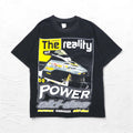 90s ONIGA SPORTSWEAR Snowmobile Print T-Shirt L Black Cotton SKI-DOO