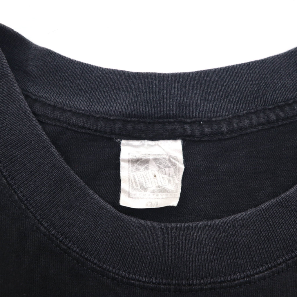 90s ONIGA SPORTSWEAR Snowmobile Print T-Shirt L Black Cotton SKI-DOO