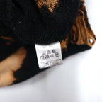 SKOLOCT TSUYOSHI NAKANO Fringe Tie-dye Bleached Sweatshirt M Black Orange
