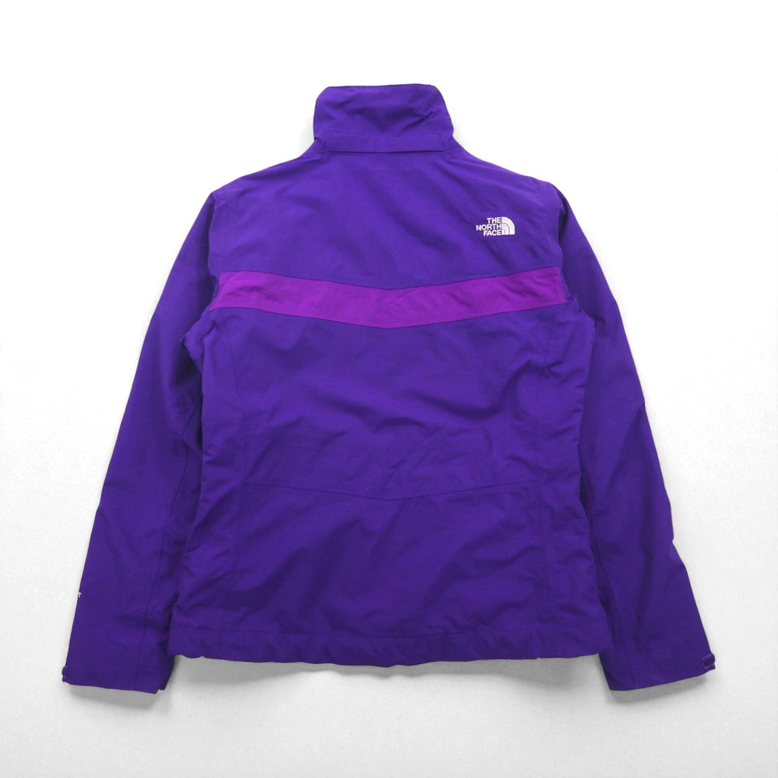 THE NORTH FACE ハイベント HYVENT AUCV ソフトシェル マウンテンジャケット M パープル 防水 フリースライナー ハイネック ドローコード