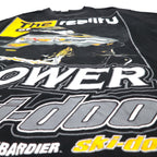 90s ONIGA SPORTSWEAR Snowmobile Print T-Shirt L Black Cotton SKI-DOO