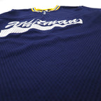 Athletic Knit 90年代 メッシュ ゲームシャツ M ネイビー NCAA Whitman カレッジ ナンバリング ヘンリーネック