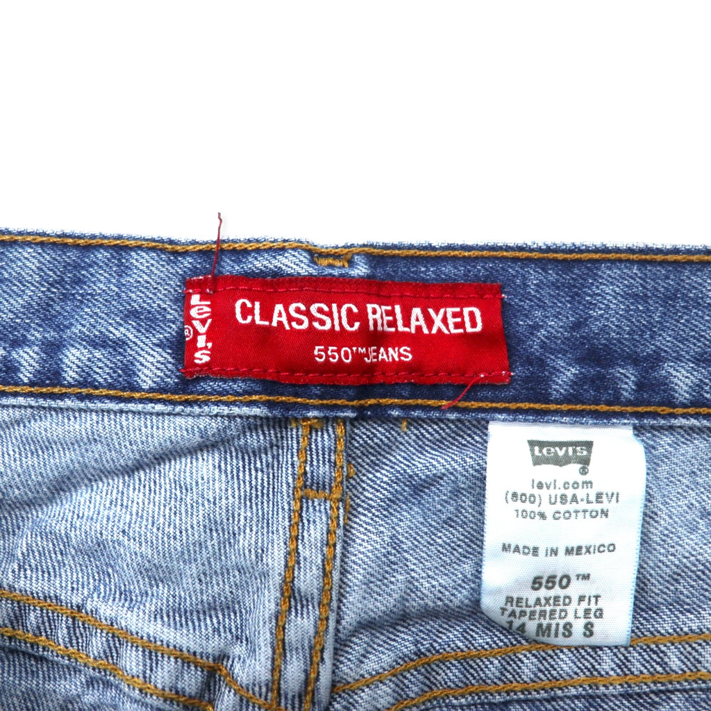 Levi's 00's CLASSIC RELAXED 550 Tapered Denim Pants 14 Blue Cotton RELAXED FIT TAPERED LEG Made in Mexico