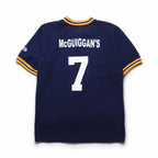 Athletic Knit 90年代 メッシュ ゲームシャツ M ネイビー NCAA Whitman カレッジ ナンバリング ヘンリーネック