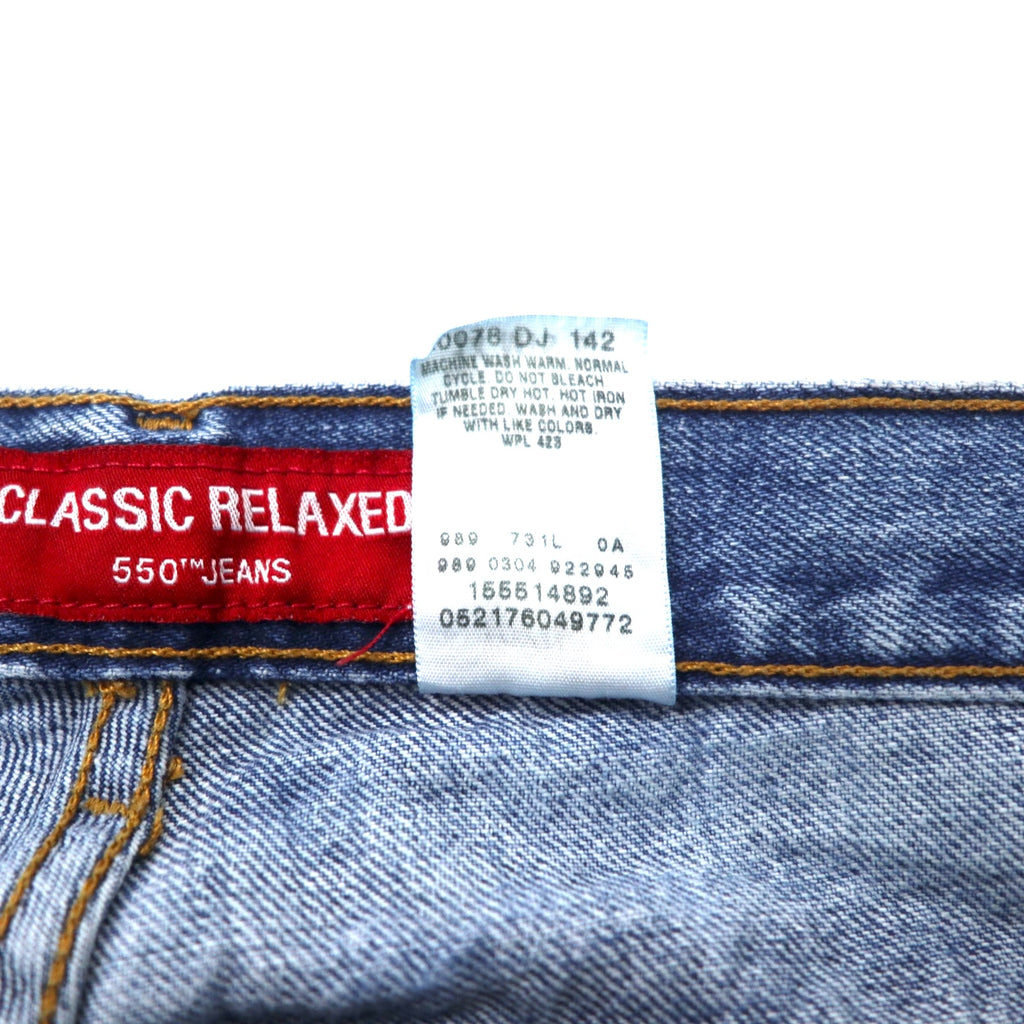 Levi's 00's CLASSIC RELAXED 550 Tapered Denim Pants 14 Blue Cotton RELAXED FIT TAPERED LEG Made in Mexico