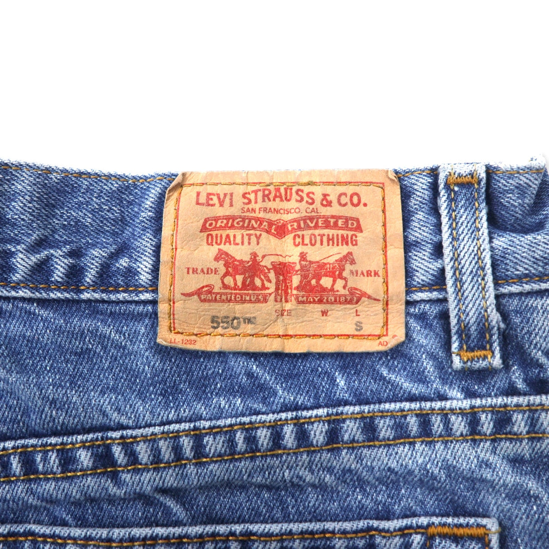 Levi's 00's CLASSIC RELAXED 550 Tapered Denim Pants 14 Blue Cotton RELAXED FIT TAPERED LEG Made in Mexico