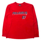POLO JEANS CO. RALPH LAUREN Logo Print Long Sleeve T-Shirt Long TM Red Cotton Sleeve Logo