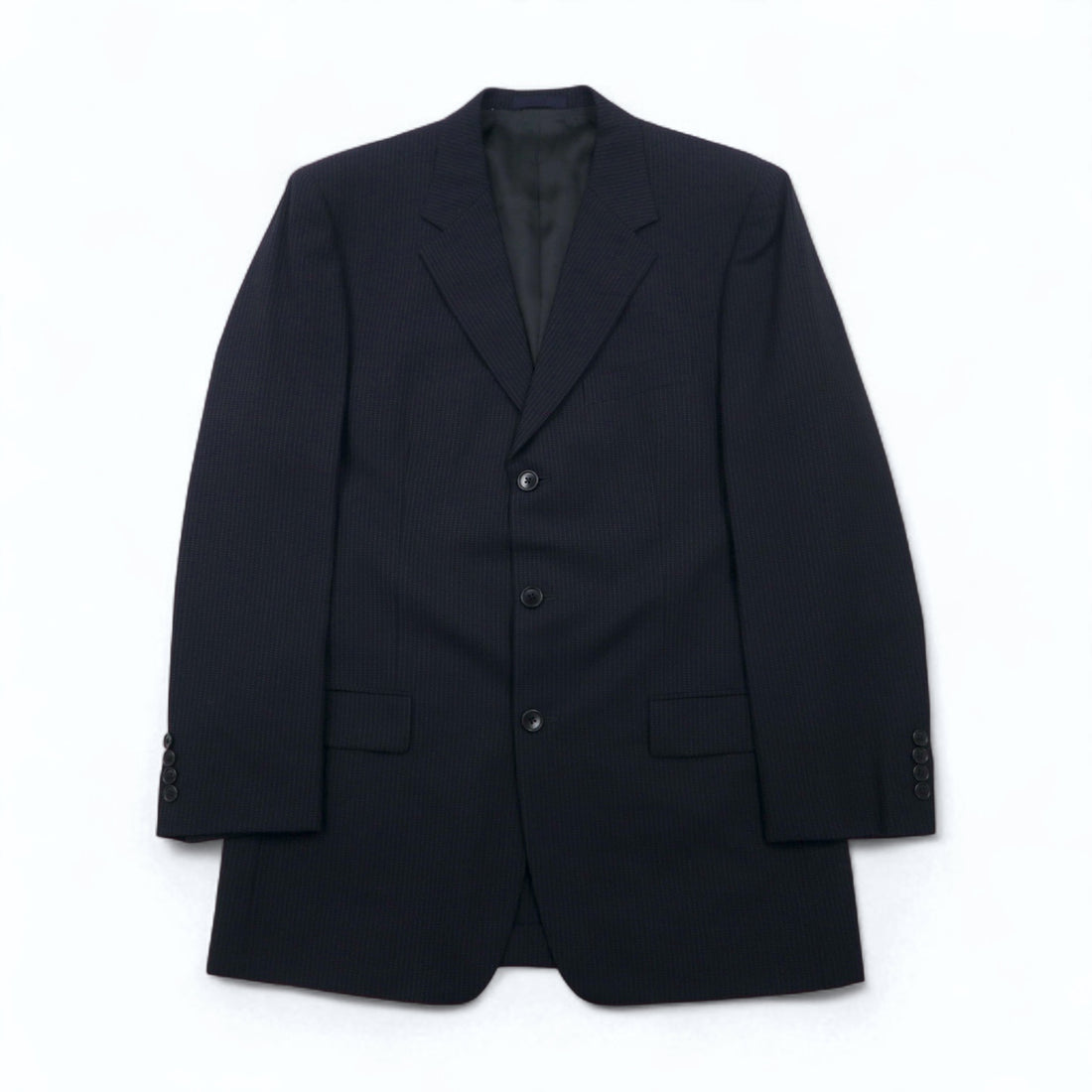 Paul Smith 90年代 3B スーツ セットアップ XL ブラック バーズアイ LANIFICIO FINTES イタリア生地 日本製