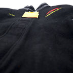 CANADA SPORTSWEAR Leather Sleeve Stadium Jacket L Black Wool Cowhide NUHN Embroidery Unused