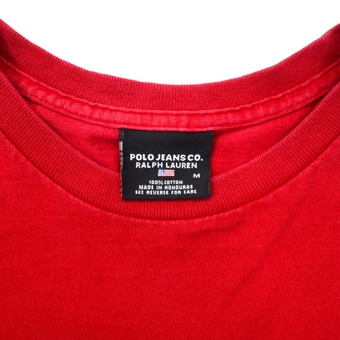 POLO JEANS CO. RALPH LAUREN Logo Print Long Sleeve T-Shirt Long TM Red Cotton Sleeve Logo