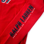POLO JEANS CO. RALPH LAUREN Logo Print Long Sleeve T-Shirt Long TM Red Cotton Sleeve Logo
