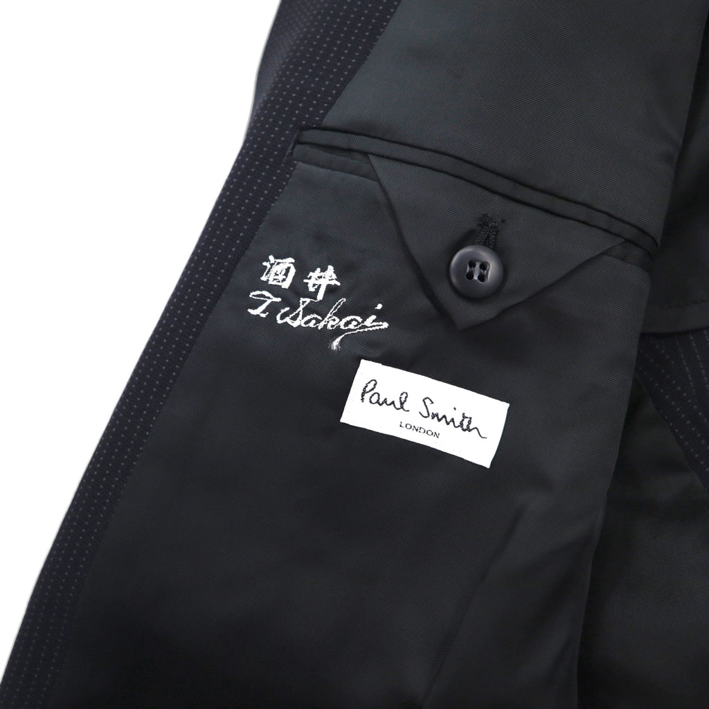 Paul Smith 90年代 3B スーツ セットアップ XL ブラック バーズアイ LANIFICIO FINTES イタリア生地 日本製