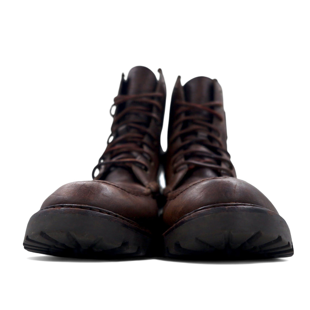 POLO RALPH LAUREN Moccasin Lace-up Boots 27cm Brown Leather FLAXBY TUMBLED LEATHER BOOT 14357