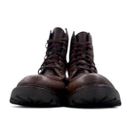 POLO RALPH LAUREN Moccasin Lace-up Boots 27cm Brown Leather FLAXBY TUMBLED LEATHER BOOT 14357