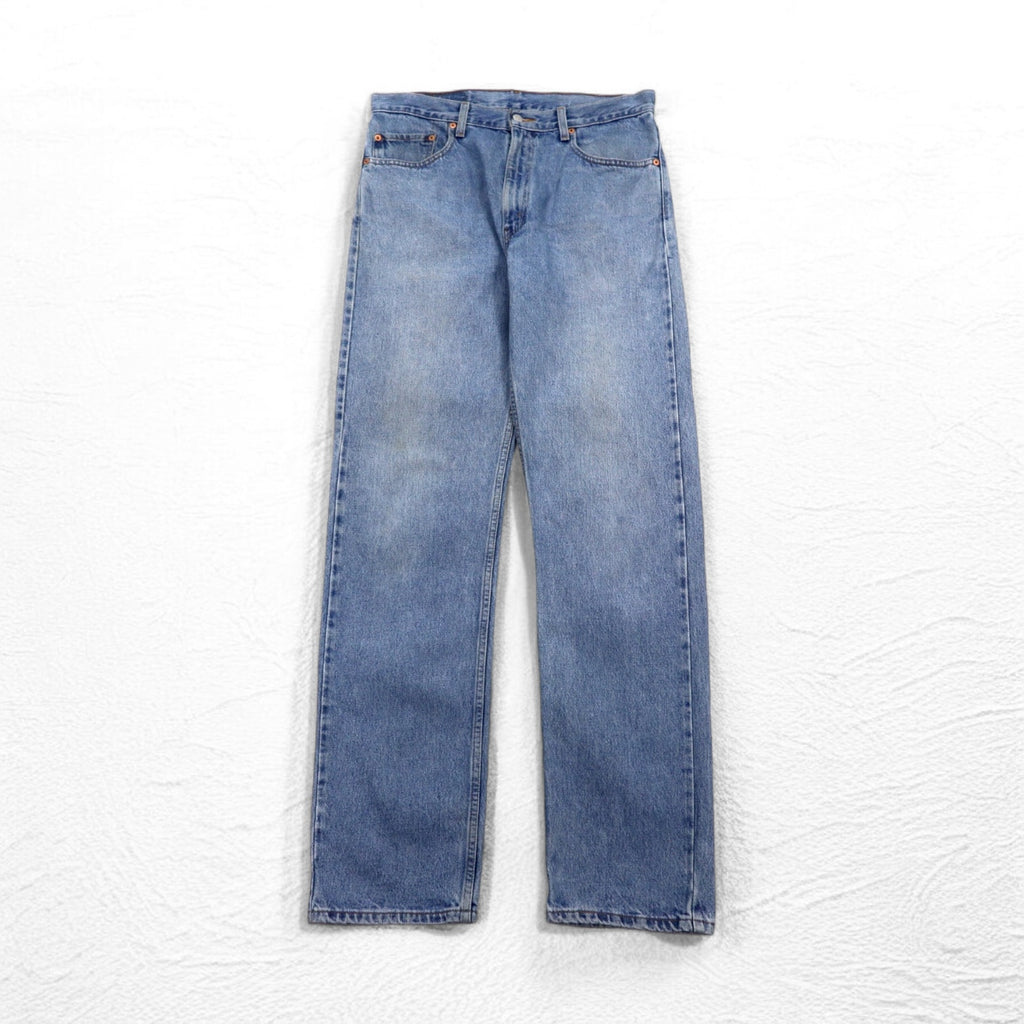 Levi's 00s 505 REGULAR FIT STRAIGHT LEG tapered denim pants L indigo blue zipper fly 505-4891 made in El Salvador