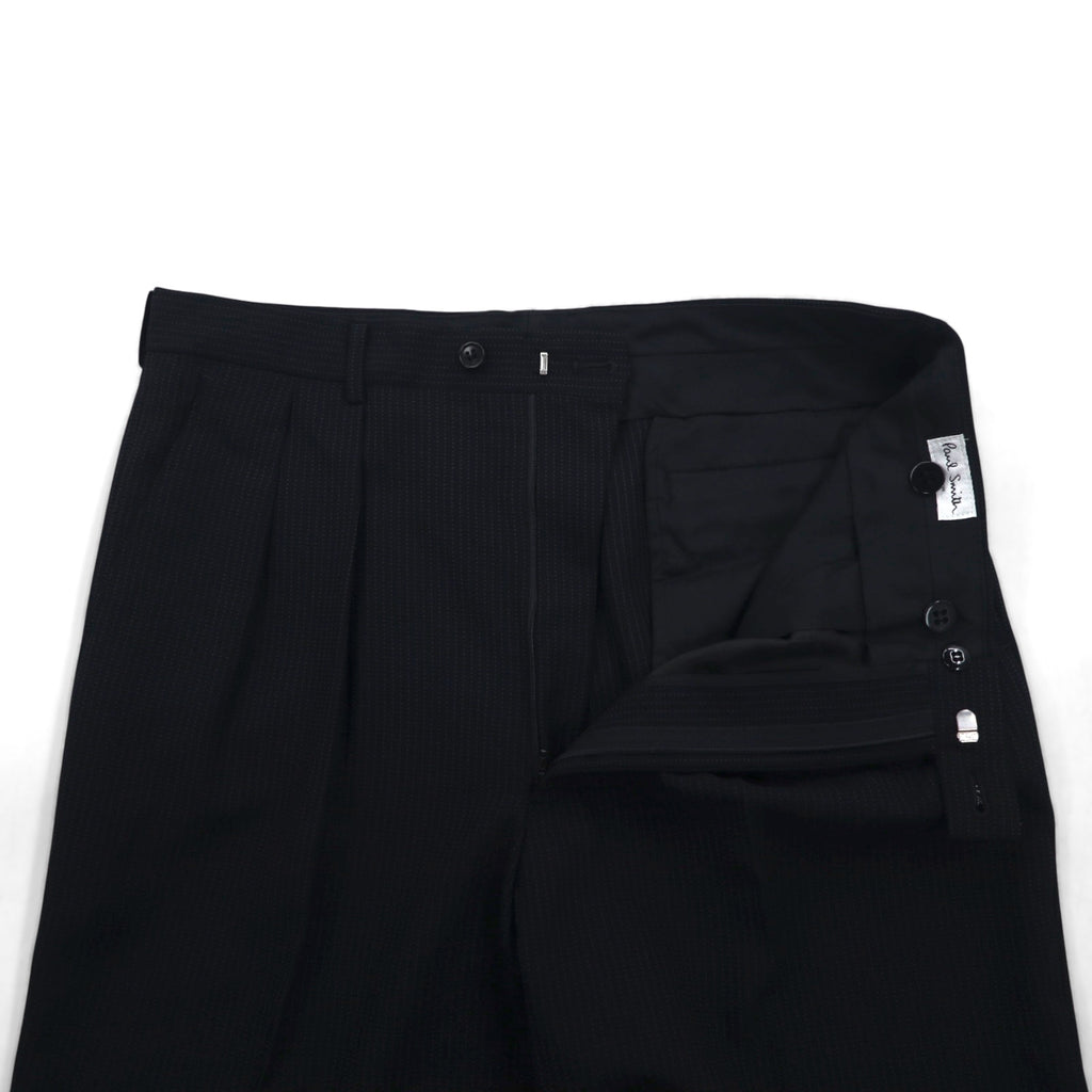 Paul Smith 90年代 3B スーツ セットアップ XL ブラック バーズアイ LANIFICIO FINTES イタリア生地 日本製