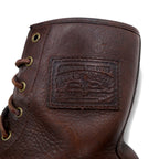 POLO RALPH LAUREN Moccasin Lace-up Boots 27cm Brown Leather FLAXBY TUMBLED LEATHER BOOT 14357