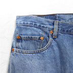Levi's 00s 505 REGULAR FIT STRAIGHT LEG tapered denim pants L indigo blue zipper fly 505-4891 made in El Salvador