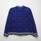 LLBean 90s Nordic Tyrolean Knit Cardigan, Size M, Metal Buttons, Conchos, UF39, Made in Australia