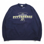 Lee SPORT 90s College Sweatshirt L Navy Print Football PANTHERS PITTSBURGH