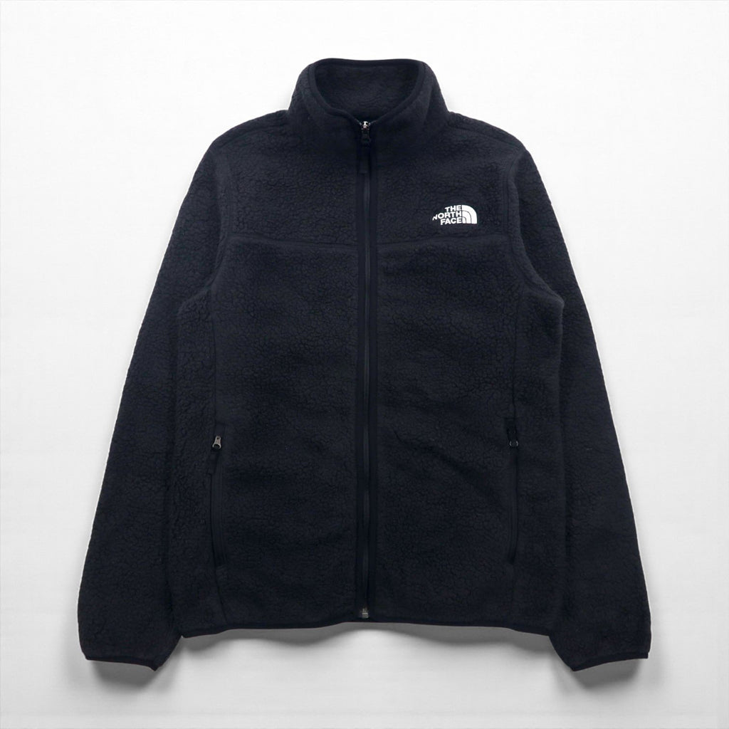 THE NORTH FACE フルジップ ボア フリースジャケット S ブラック スタンドカラー NF0A4P8T