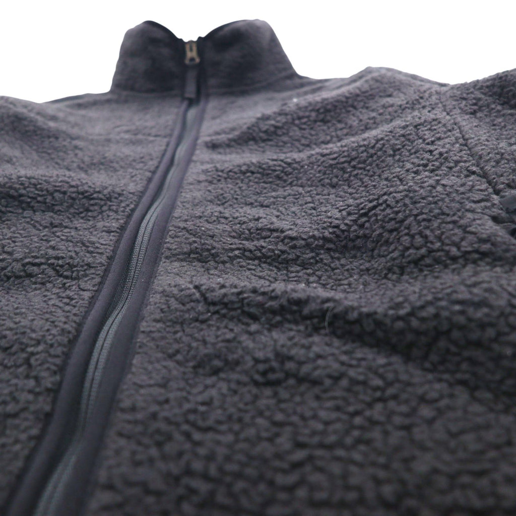 THE NORTH FACE フルジップ ボア フリースジャケット S ブラック スタンドカラー NF0A4P8T