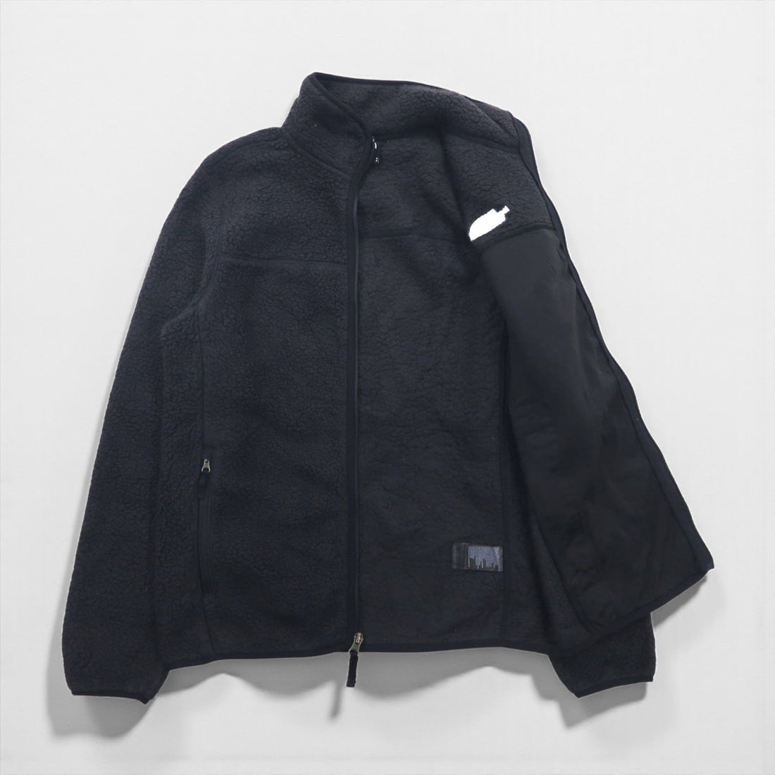 THE NORTH FACE フルジップ ボア フリースジャケット S ブラック スタンドカラー NF0A4P8T