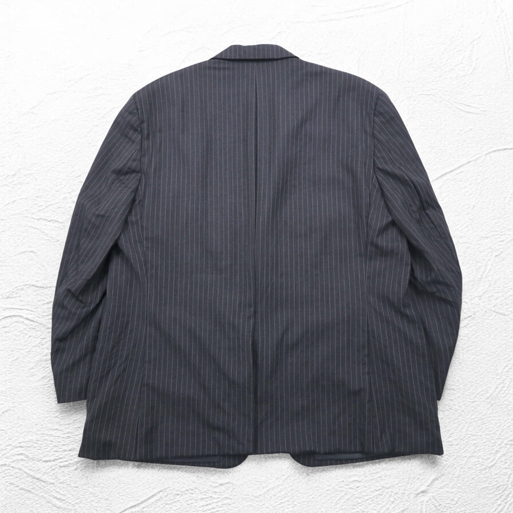 RALPH LAUREN 2B Tailored Jacket Suit L Gray Striped Wool Dillard's Exclusive