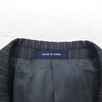 RALPH LAUREN 2B Tailored Jacket Suit L Gray Striped Wool Dillard's Exclusive