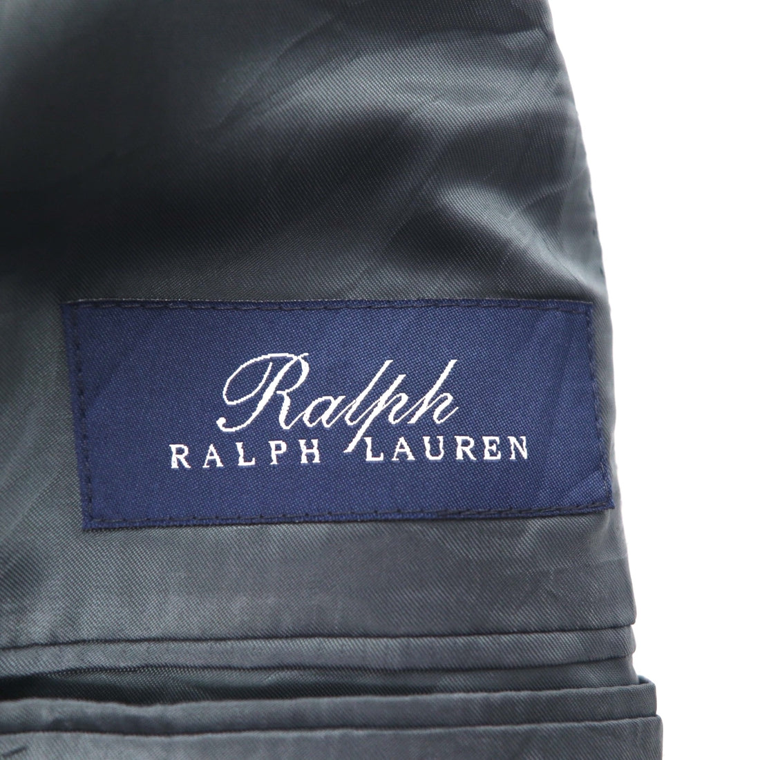 RALPH LAUREN 2B Tailored Jacket Suit L Gray Striped Wool Dillard's Exclusive