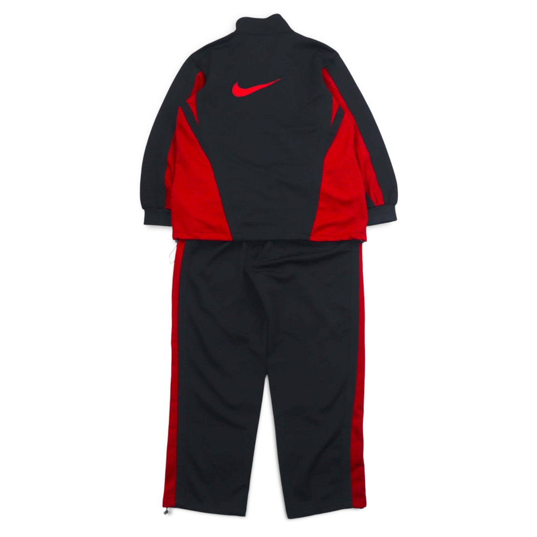 NIKE 00年代 トラックジャケット セットアップジャージ L ブラック レッド スウォッシュ