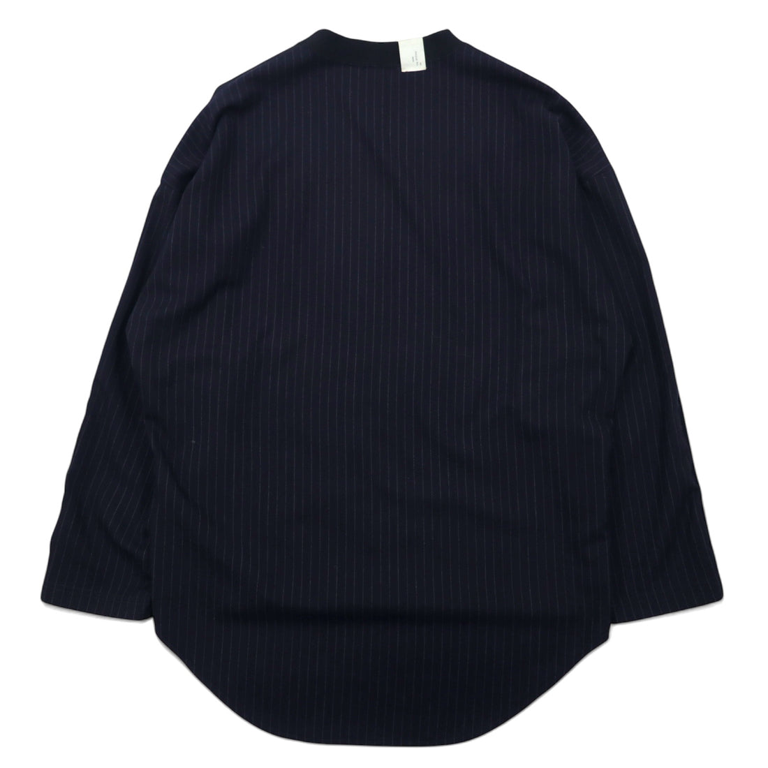 N.HOOLYWOOD Oversized Long Sleeve T-Shirt S Black Navy Front and Back Switching Design Stripe 1202-CS14-031 Made in Japan