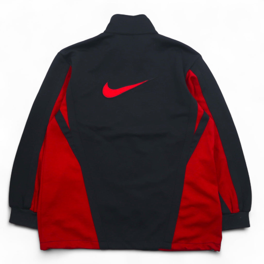 NIKE 00年代 トラックジャケット セットアップジャージ L ブラック レッド スウォッシュ