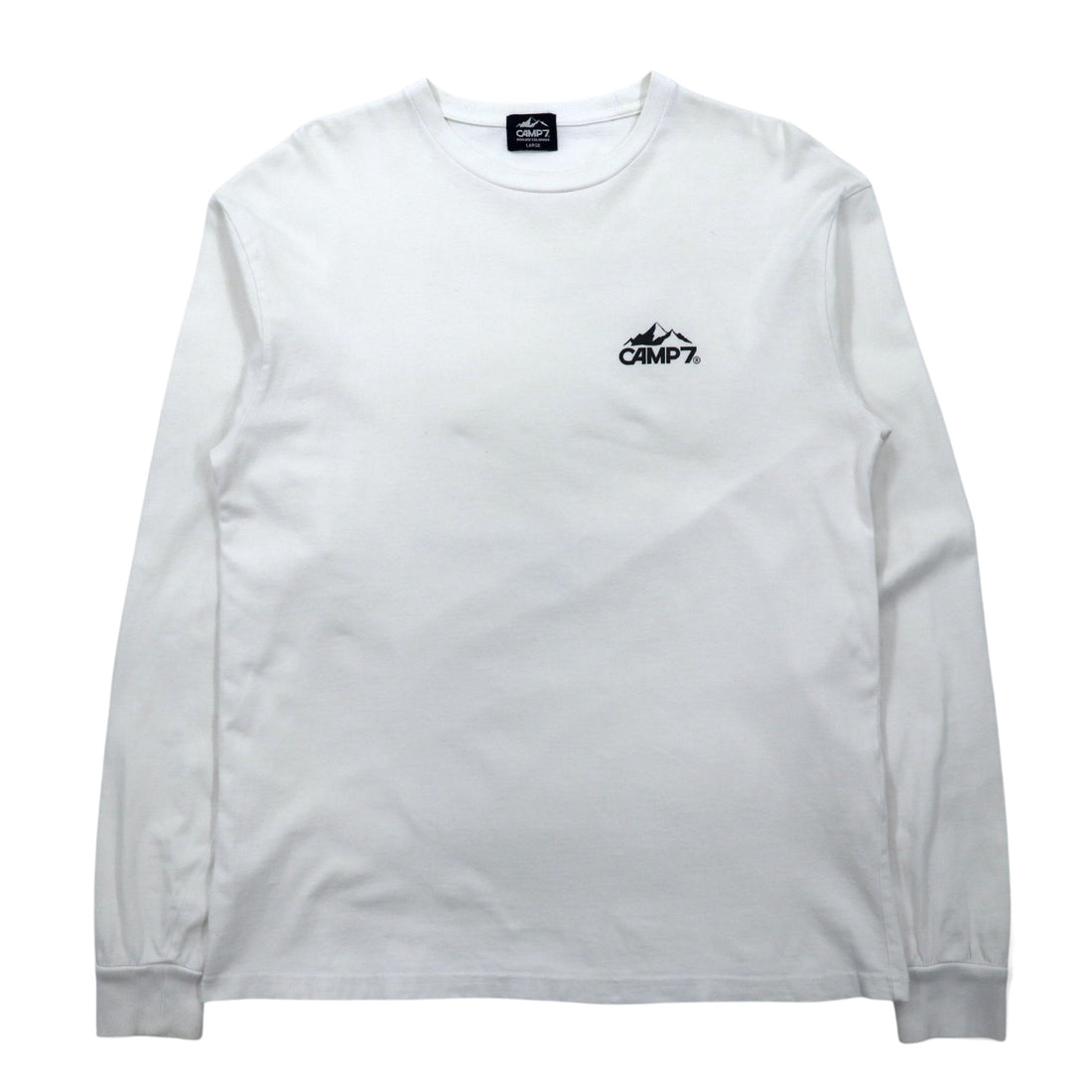 日本然リトテ-古着オンライン-CAMP7 ロングスリーブTシャツ ロンT L ホワイト ロゴ プリント コットン-CAMP7 Long Sleeve T-Shirt Long T L White Logo Print Cotton