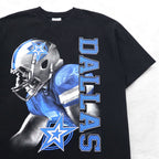 SHAKA WEAR USA COTTON Heavyweight T-Shirt XL Black NFL DALLAS COWBOYS