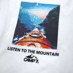 CAMP7 Long Sleeve T-Shirt Long TL White Logo Print Cotton