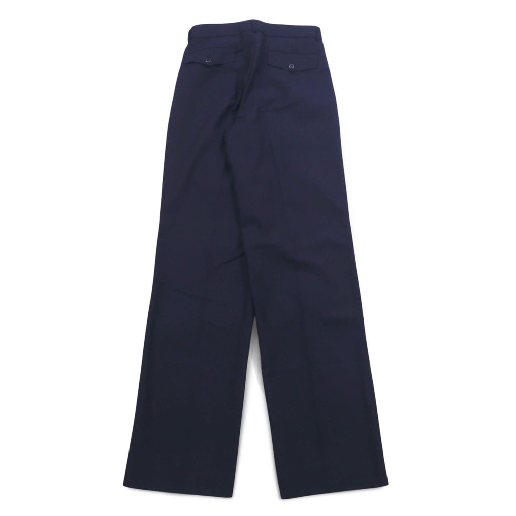 Vintage 70s Japan Made Trousers ELISIAN 70s Tuck Slacks Pants S Navy Stripe YZIP Unused