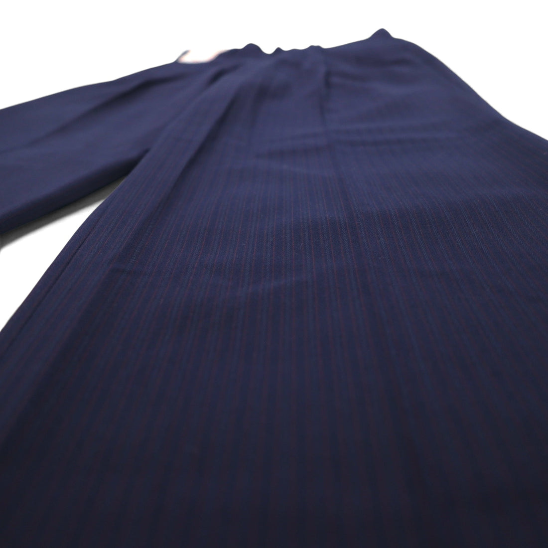 Vintage 70s Japan Made Trousers ELISIAN 70s Tuck Slacks Pants S Navy Stripe YZIP Unused