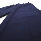 Vintage 70s Japan Made Trousers ELISIAN 70s Tuck Slacks Pants S Navy Stripe YZIP Unused