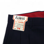 Vintage 70s Japan Made Trousers ELISIAN 70s Tuck Slacks Pants S Navy Stripe YZIP Unused