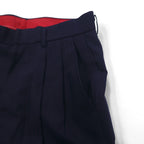 Vintage 70s Japan Made Trousers ELISIAN 70s Tuck Slacks Pants S Navy Stripe YZIP Unused